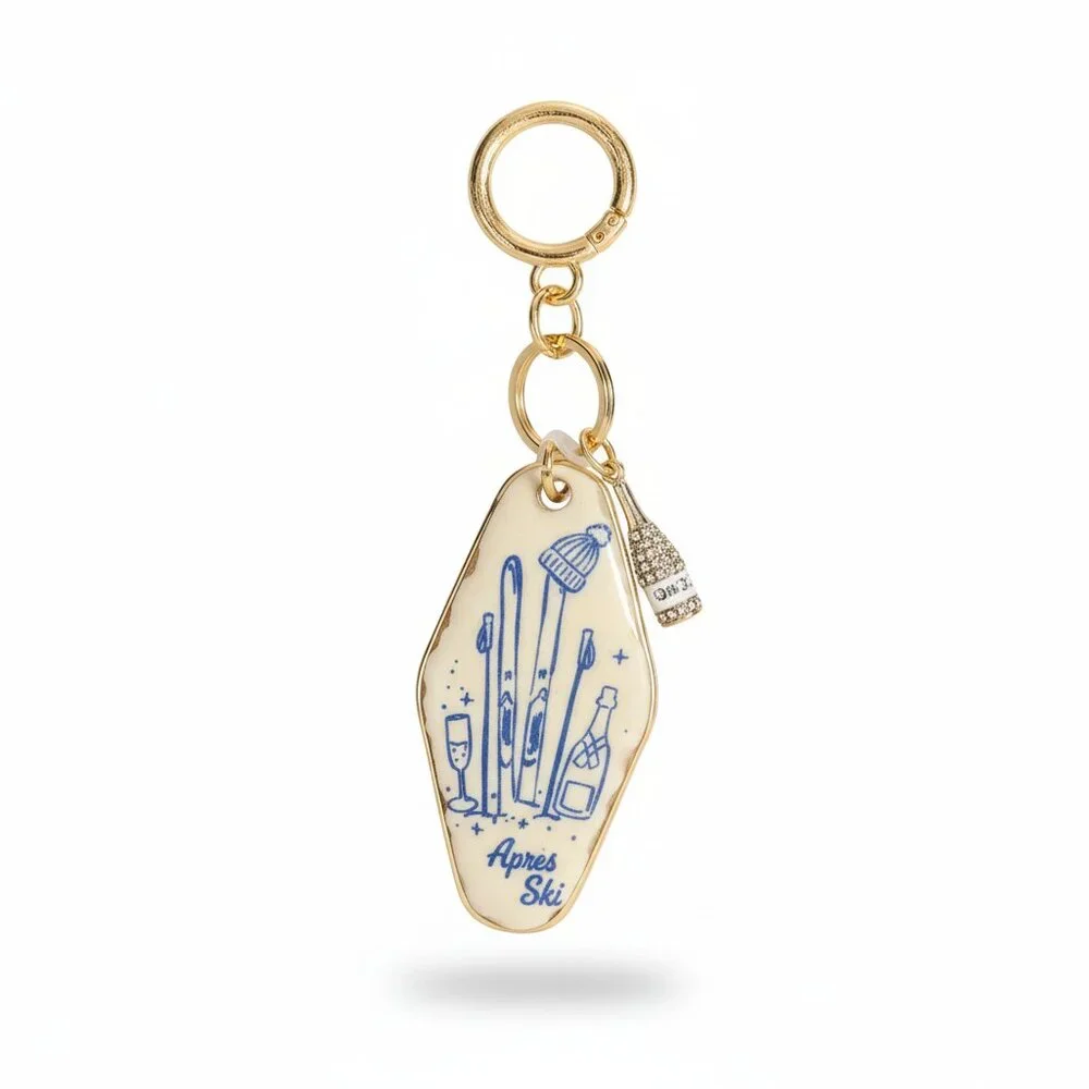 Piper K Après Ski Motel Keychain Bag Charm Ski Gift NWT